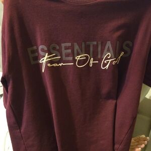 Fear of God Red Short Sleeve Tee